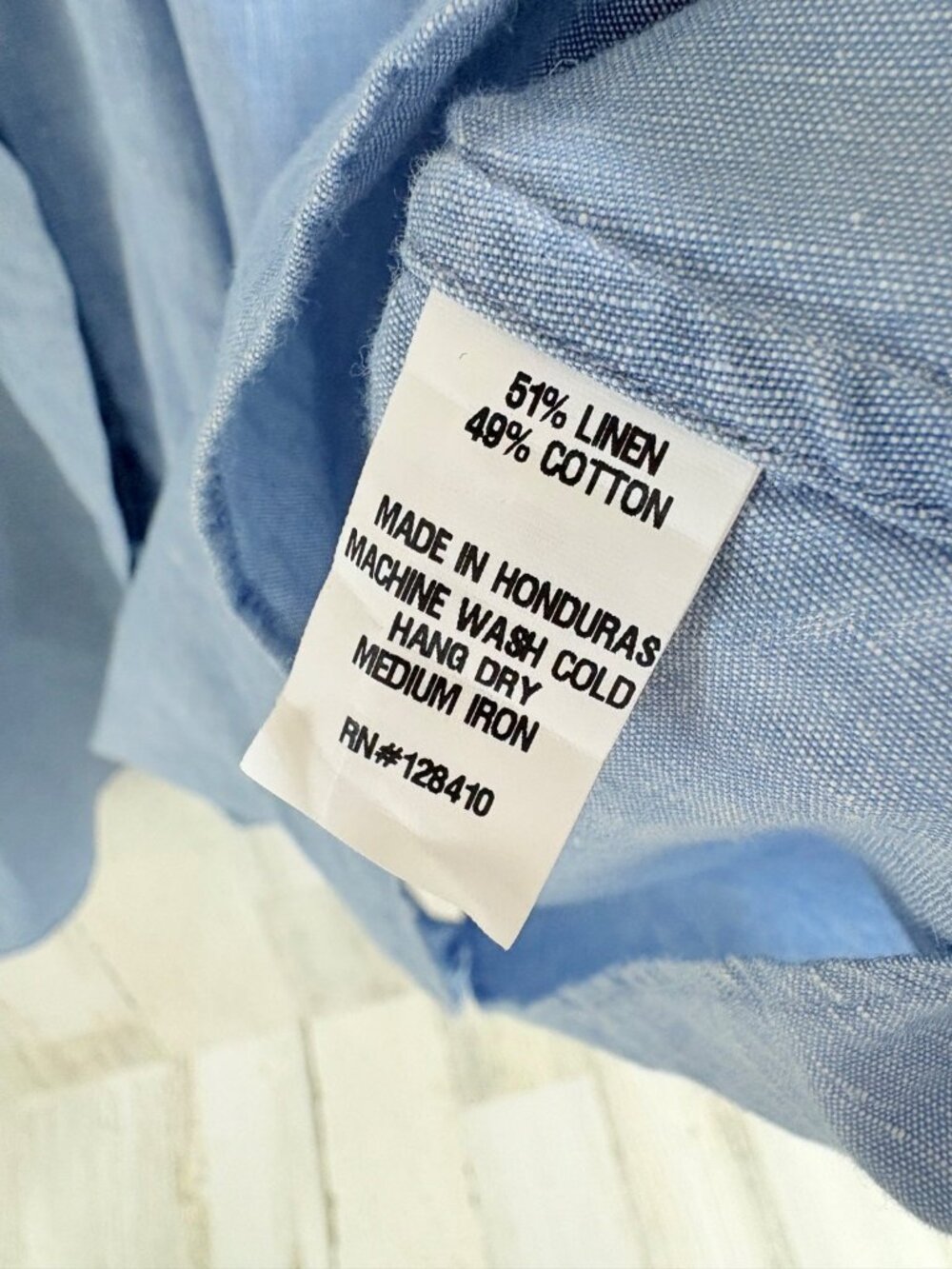 Ann Mashburn Atelier Kami Shirt Sz XL Blue Cotolino Chambray Button Down - Picture 8 of 14